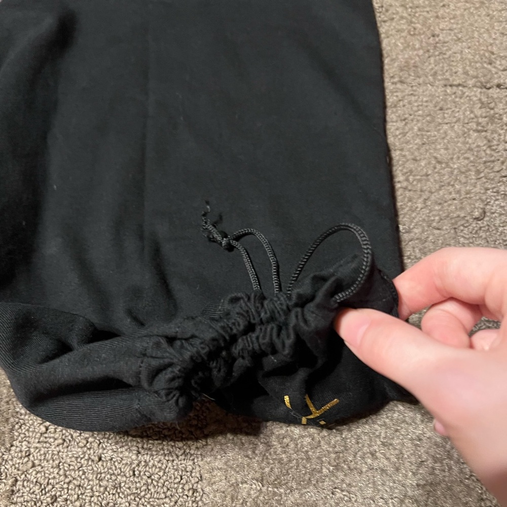 Rebecca Minkoff Dust Bag Black Fabric Gold Metallic Lettering Storage Designer - Picture 4 of 7